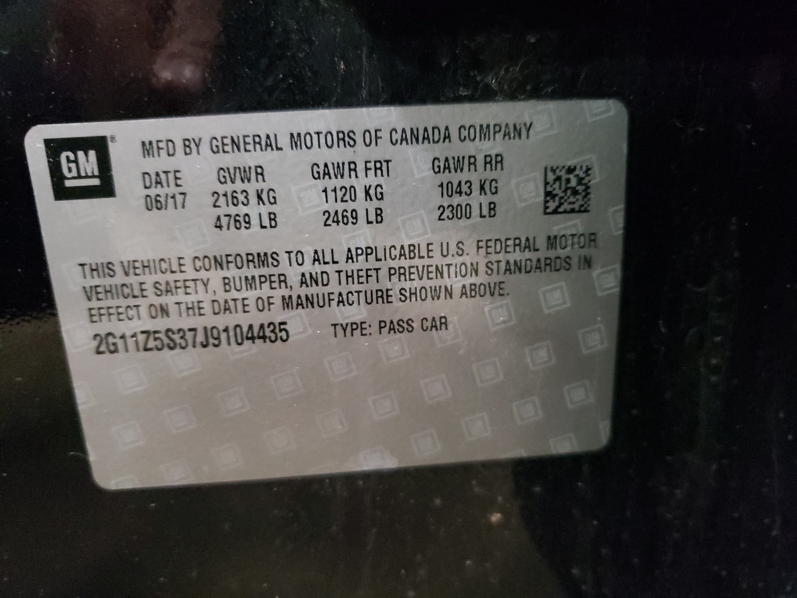 2G11Z5S37J9104435 2018 Chevrolet Impala Ls