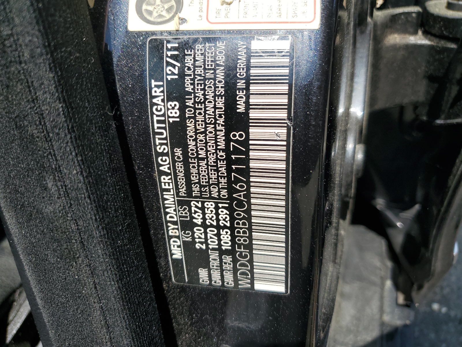 WDDGF8BB9CA671178 2012 Mercedes-Benz C 300 4Matic