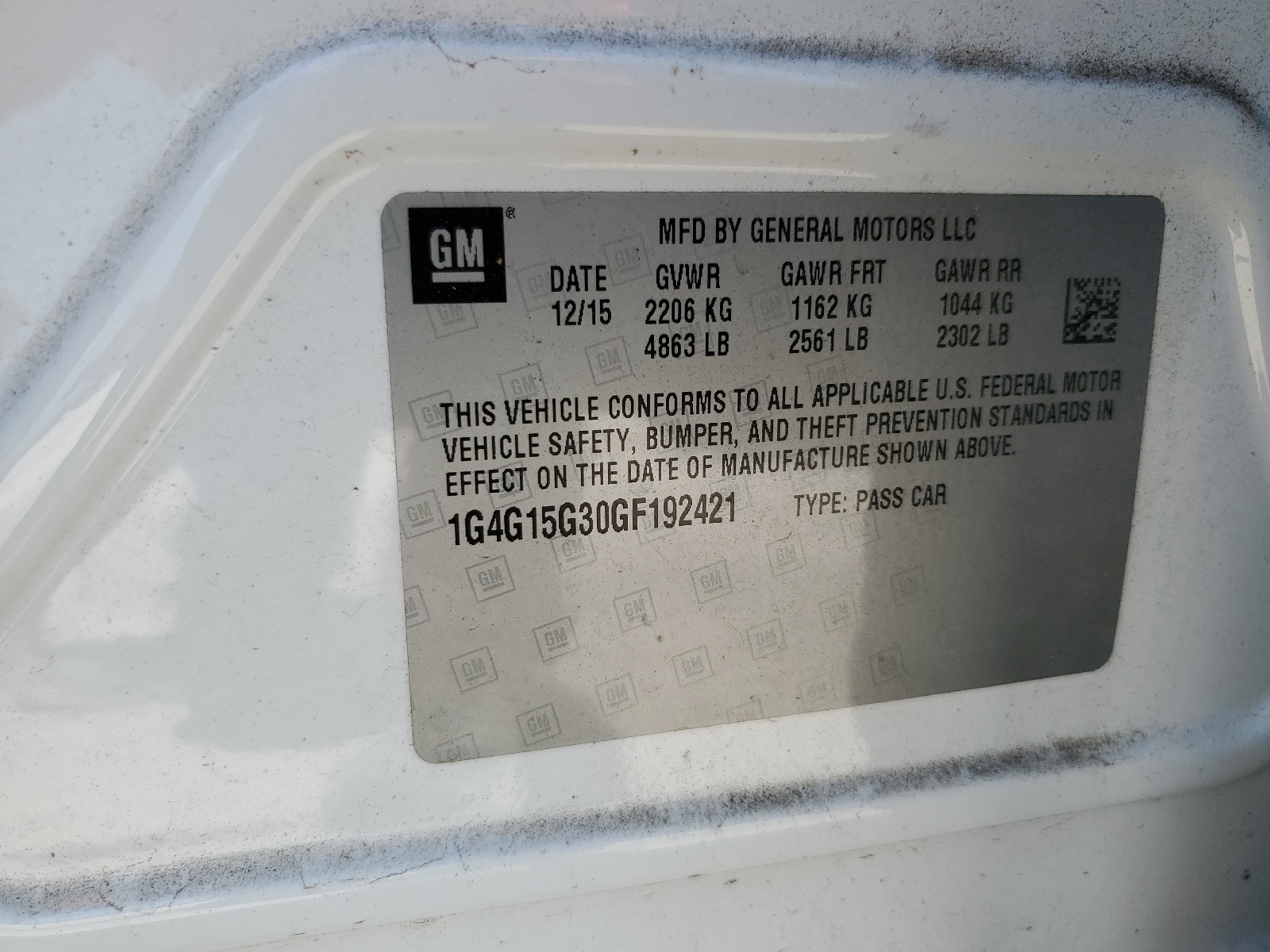 1G4G15G30GF192421 2016 Buick Lacrosse 1Sv