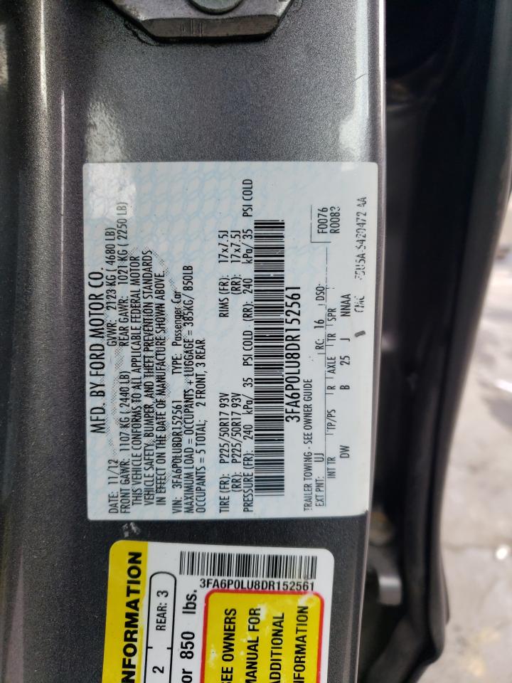 3FA6P0LU8DR152561 2013 Ford Fusion Se Hybrid