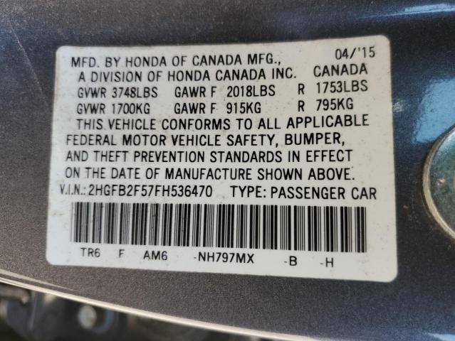 2HGFB2F57FH536470 | 2015 Honda civic lx