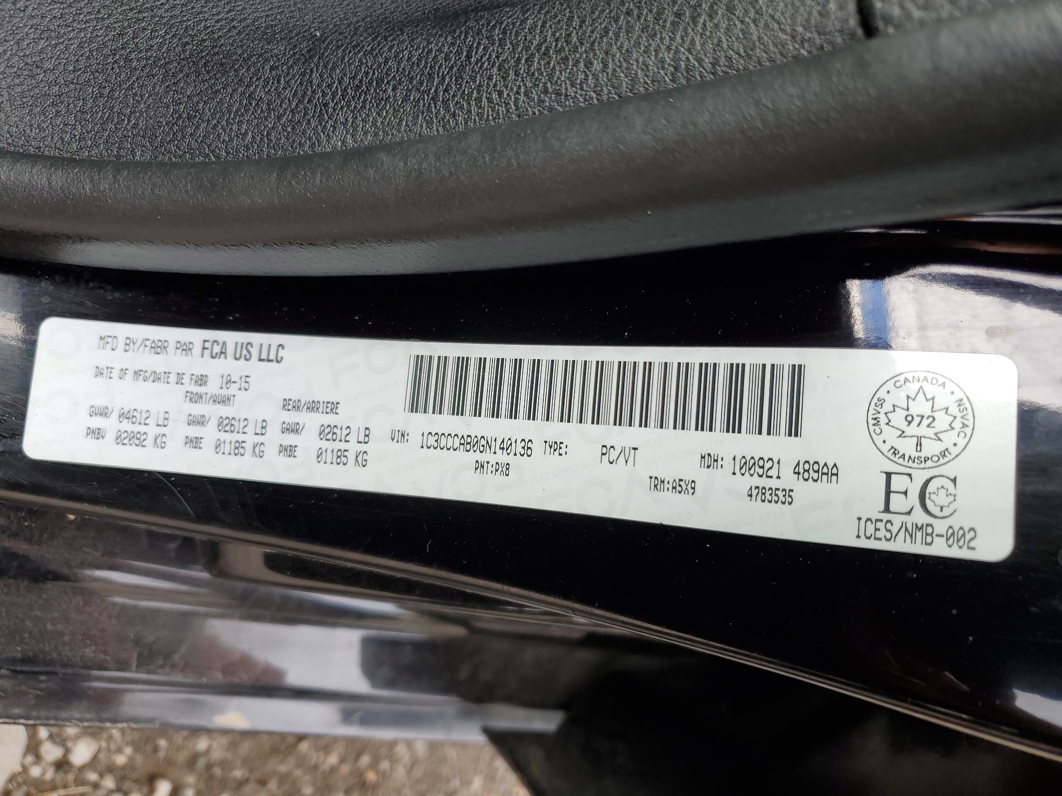 1C3CCCAB0GN140136 2016 Chrysler 200 Limited