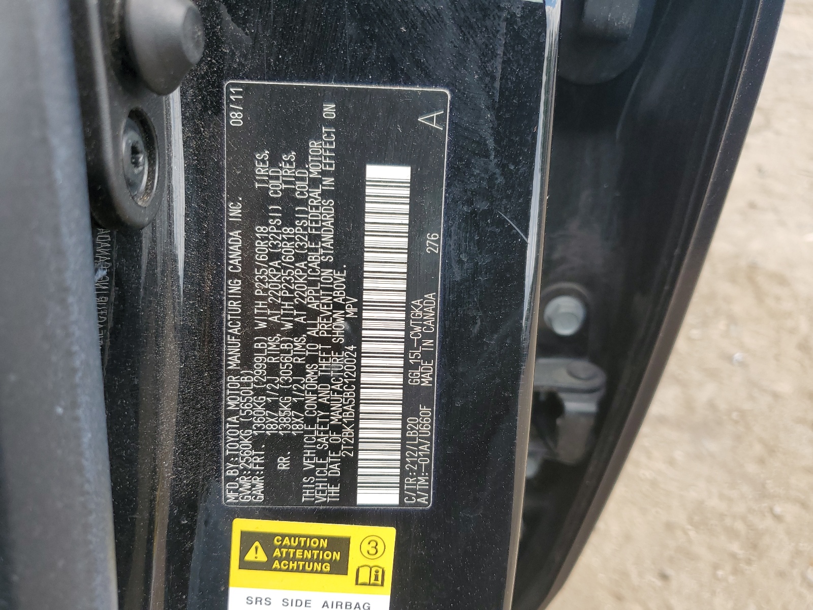 2T2BK1BA5BC120024 2011 Lexus Rx 350