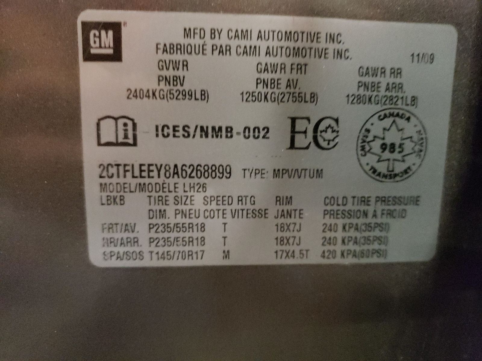 2CTFLEEY8A6268899 2010 GMC Terrain Sle