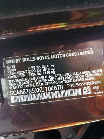 SCA687S5XKU104678 | 2019 Rolls Royce 2019 rolls-royce phantom