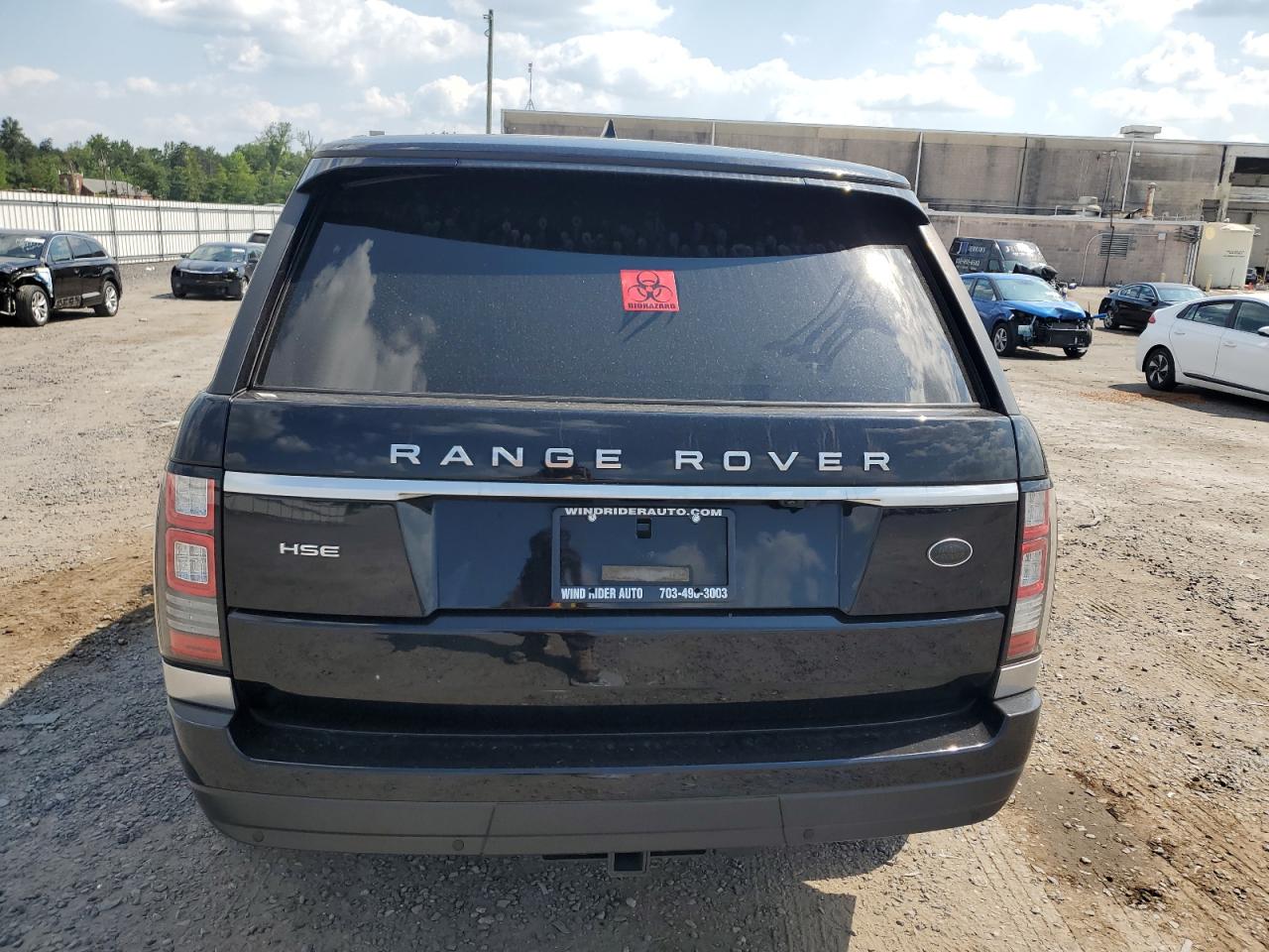 2017 Land Rover Range Rover Hse VIN: SALGS2FV6HA363036 Lot: 59718534