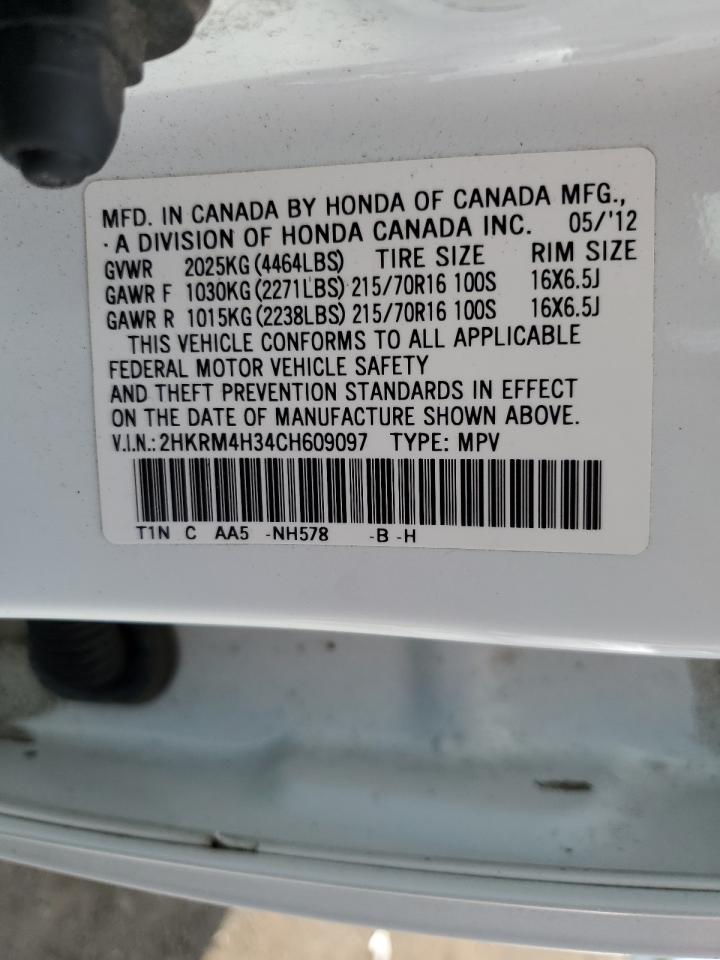 2HKRM4H34CH609097 2012 Honda Cr-V Lx