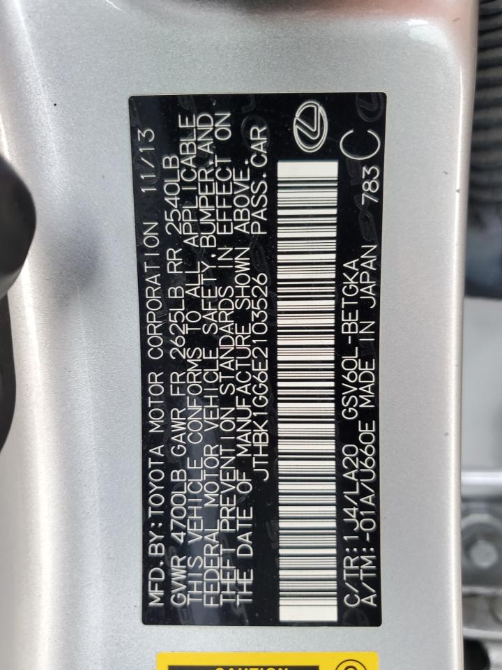 2014 Lexus Es 350 VIN: JTHBK1GG6E2103526 Lot: 63781024