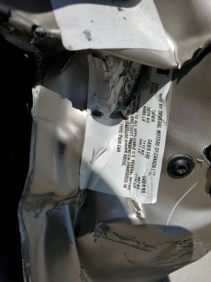 2003 Chevrolet Impala VIN: 2G1WF52E939366623 Lot: 58521014