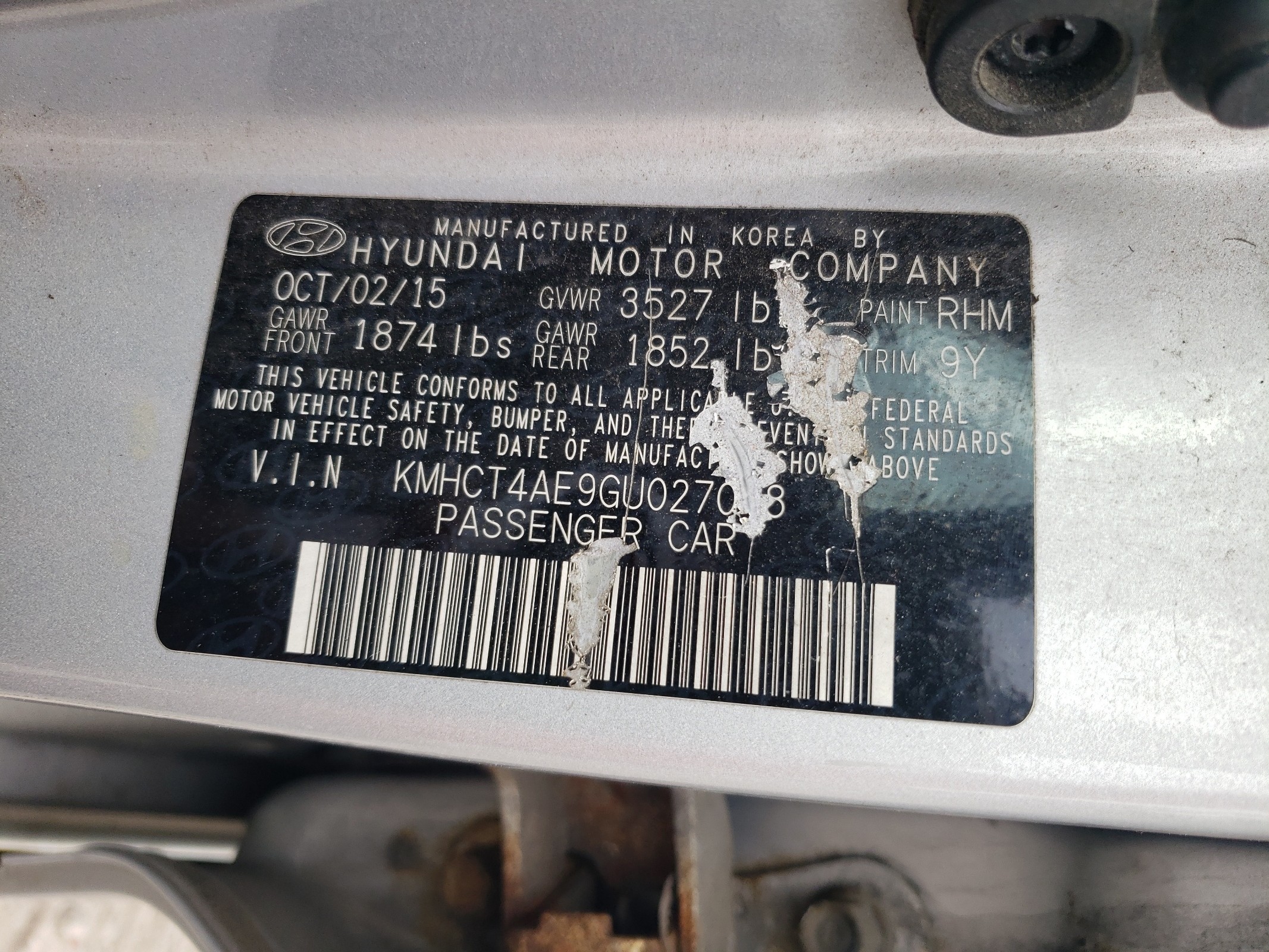 KMHCT4AE9GU027038 2016 Hyundai Accent Se