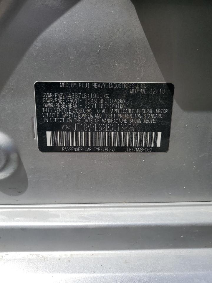 2011 Subaru Impreza Wrx VIN: JF1GV7E62BG513224 Lot: 58100934