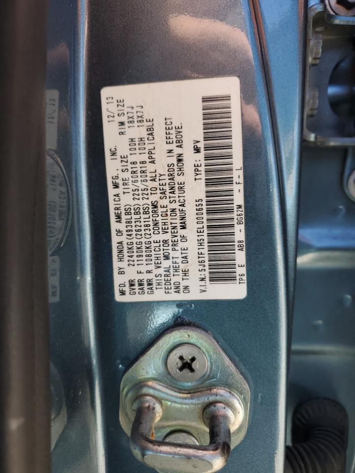 2014 Honda Crosstour Exl VIN: 5J6TF1H51EL000655 Lot: 58010264