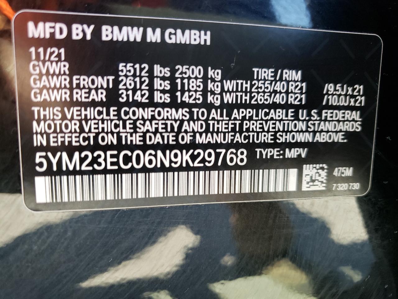 5YM23EC06N9K29768 2022 BMW X4 M - Image 12