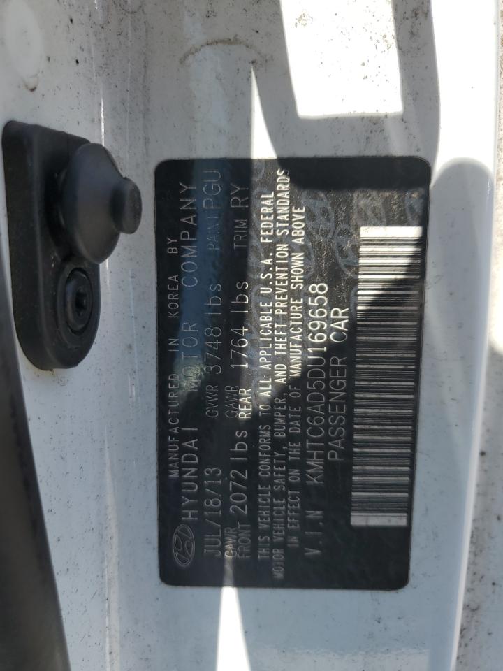 2013 Hyundai Veloster VIN: KMHTC6AD5DU169658 Lot: 59908874