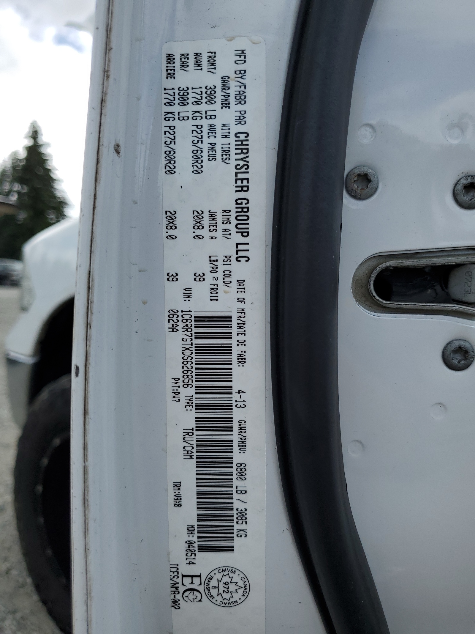 1C6RR7GTXDS626856 2013 Ram 1500 Slt