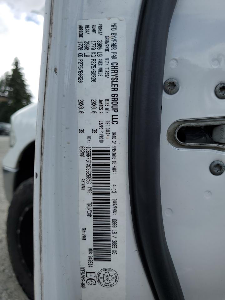 2013 Ram 1500 Slt VIN: 1C6RR7GTXDS626856 Lot: 61116184