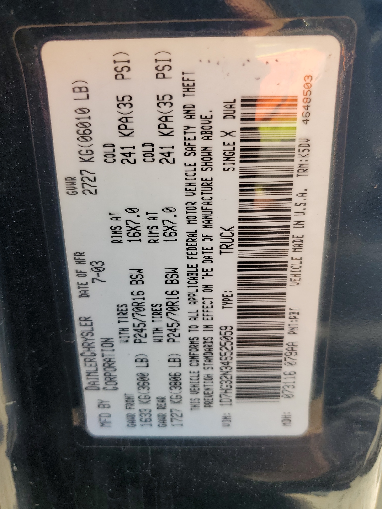 1D7HG32N34S525059 2004 Dodge Dakota Sport