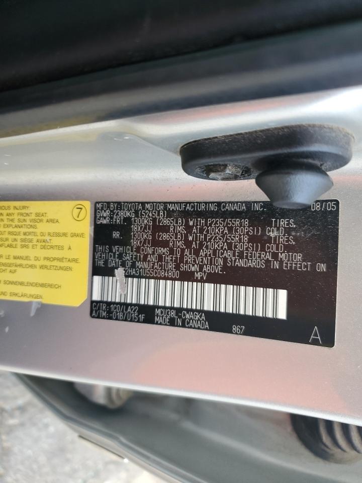 2005 Lexus Rx 330 VIN: 2T2HA31U55C084800 Lot: 58188864