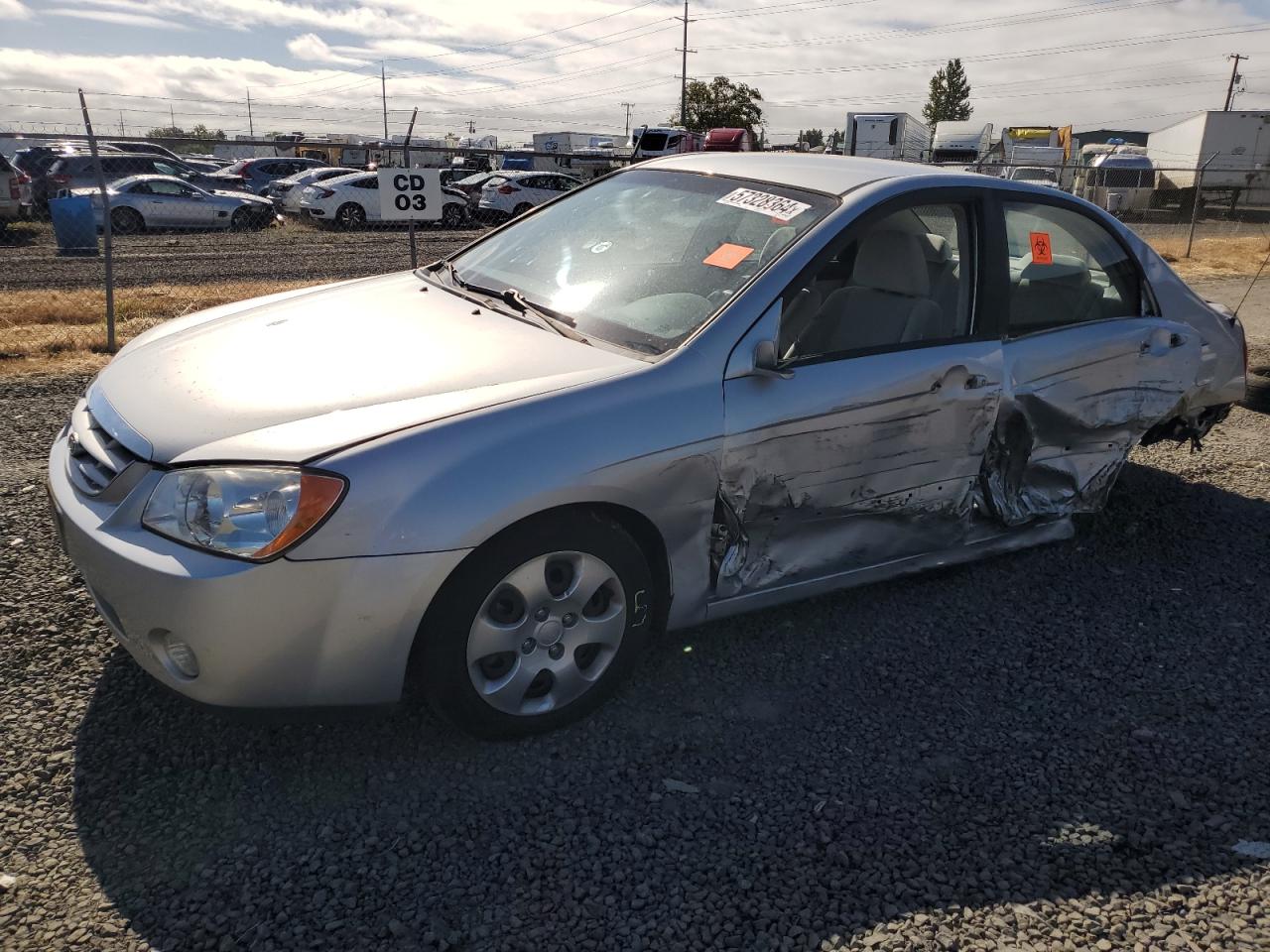 2005 Kia Spectra Lx VIN: KNAFE121355189306 Lot: 57328364