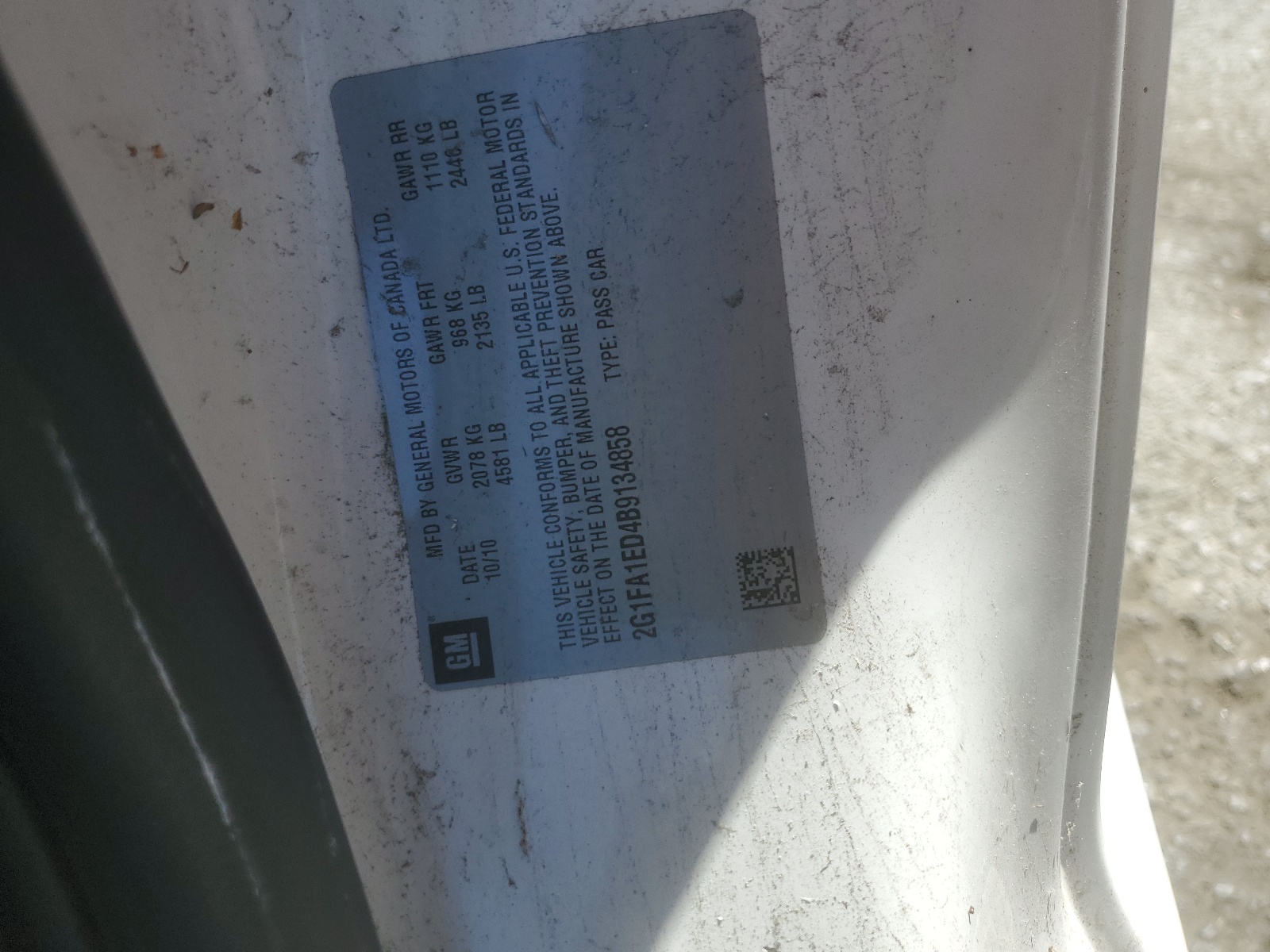 2G1FA1ED4B9134858 2011 Chevrolet Camaro Ls