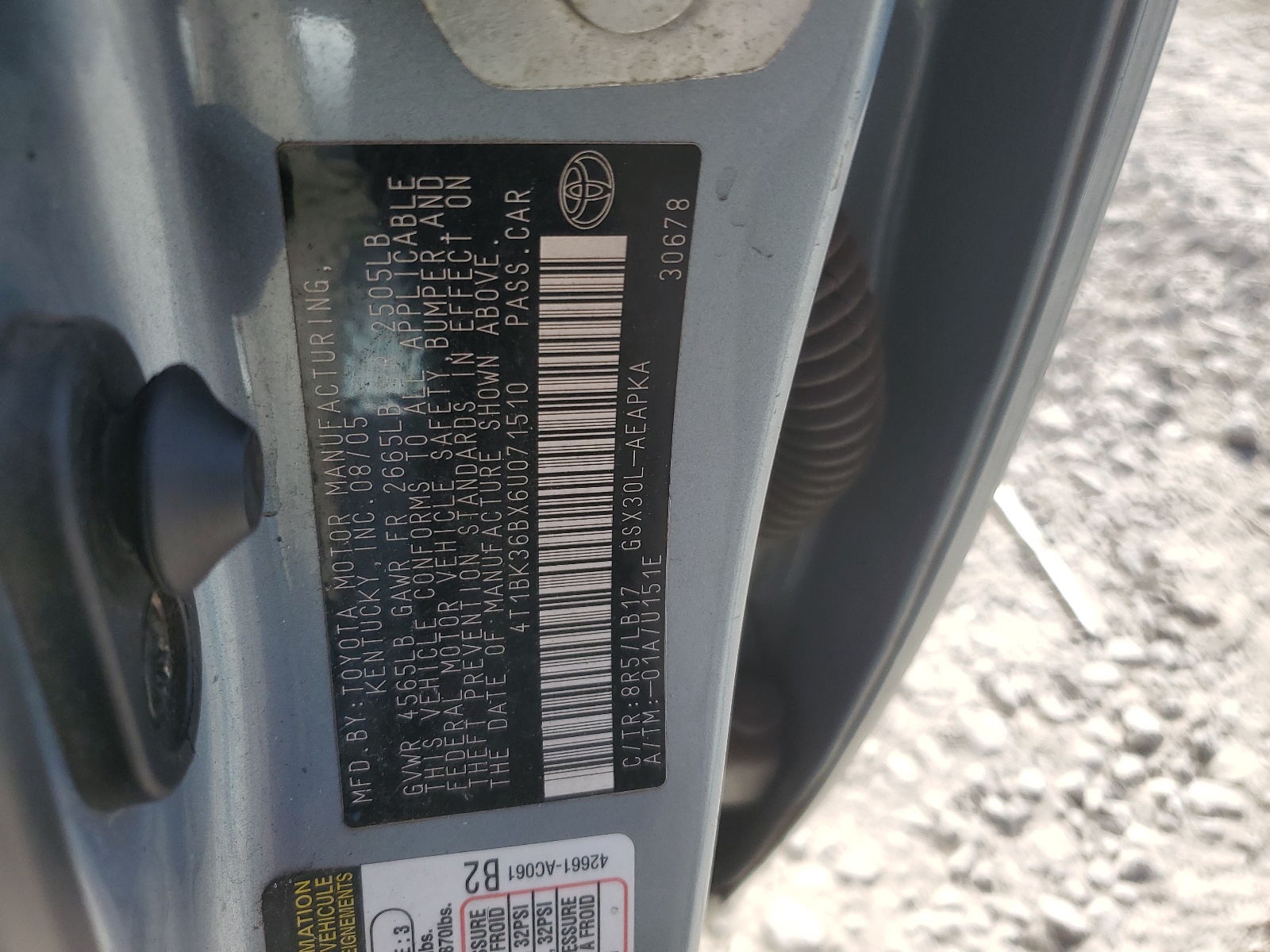 4T1BK36BX6U071510 2006 Toyota Avalon Xl