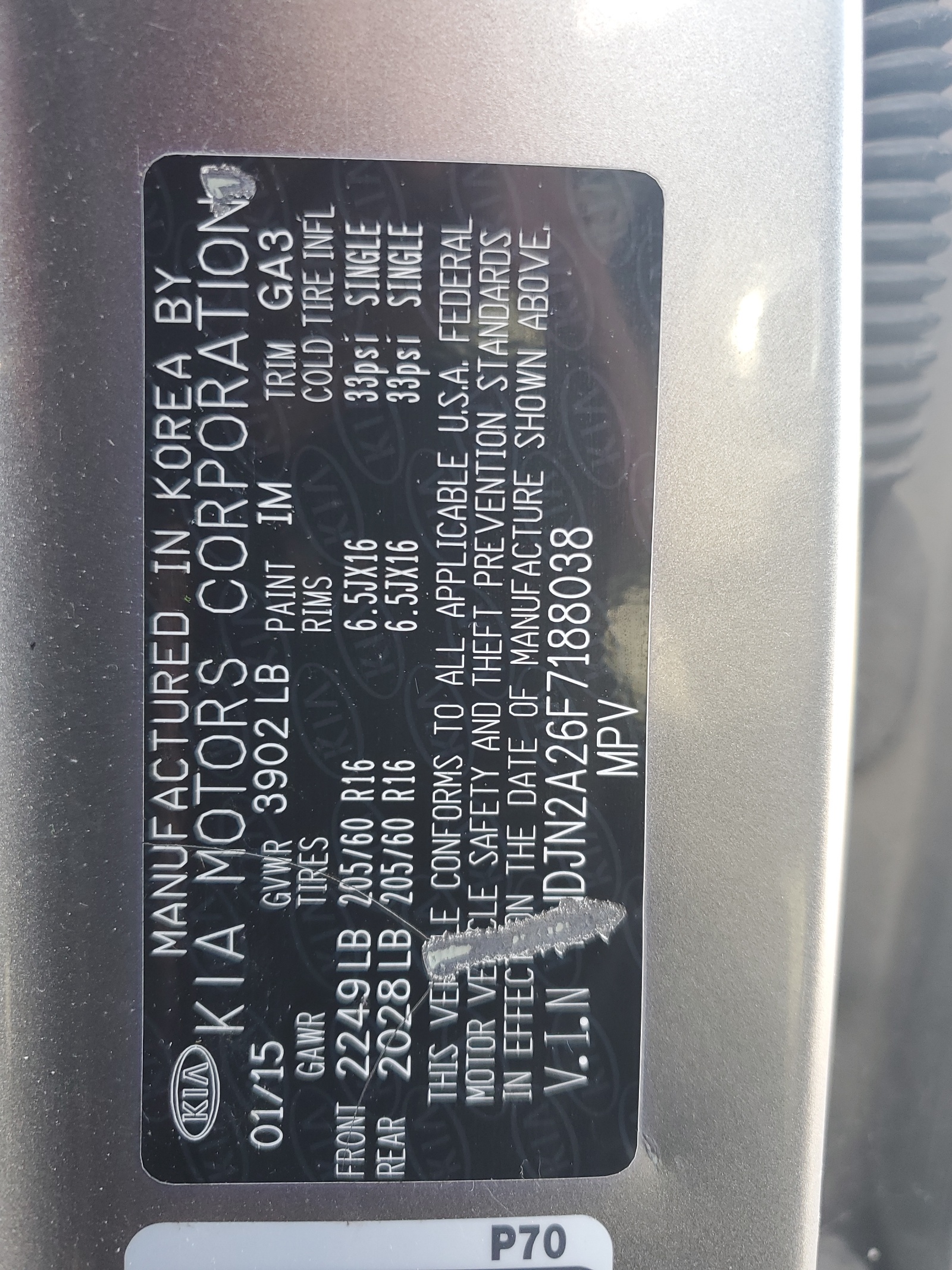 KNDJN2A26F7188038 2015 Kia Soul