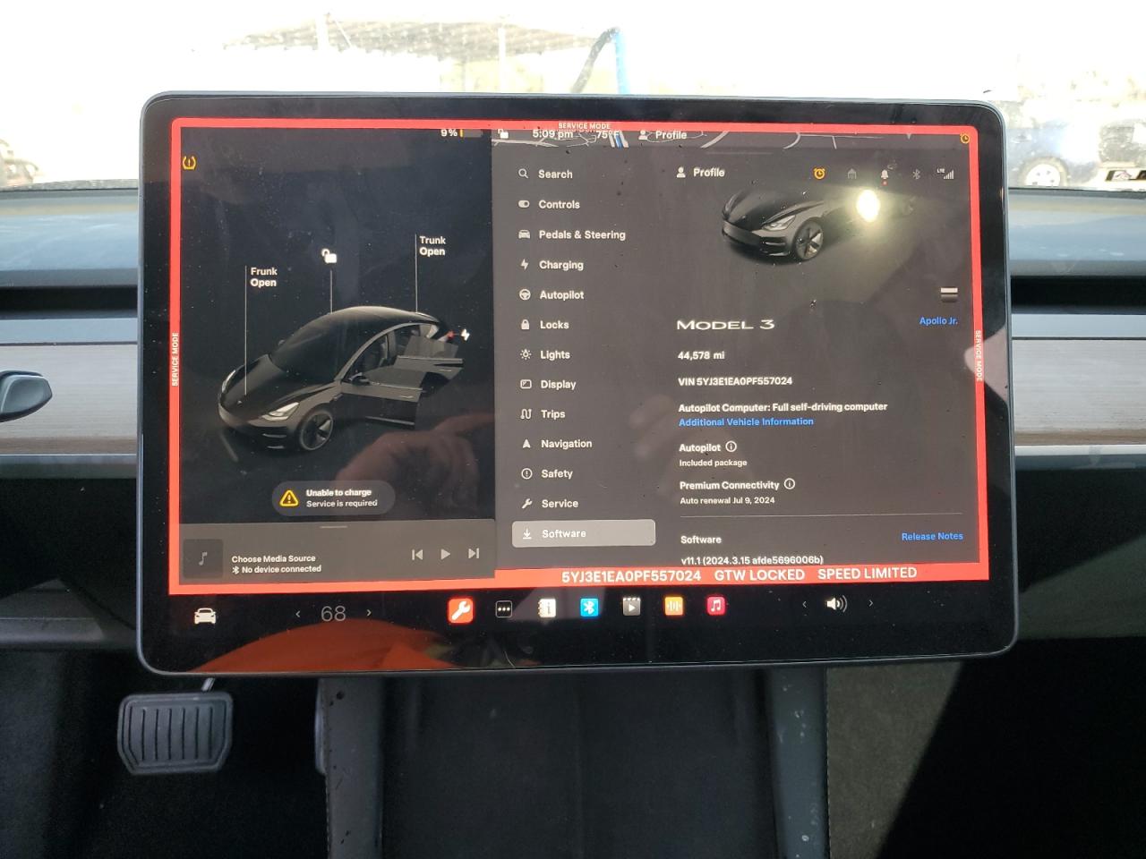 5YJ3E1EA0PF557024 2023 Tesla Model 3