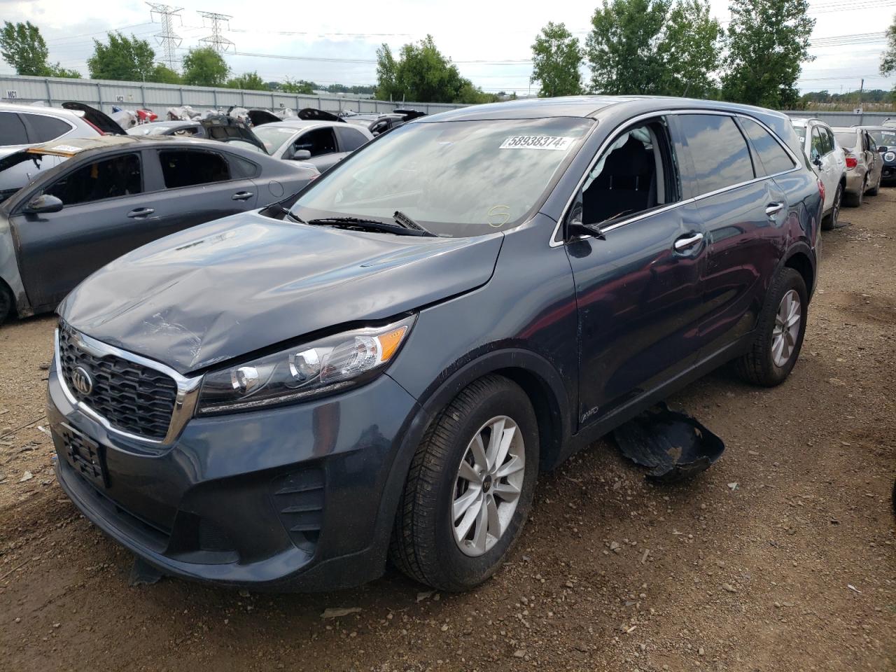 2020 Kia Sorento S VIN: 5XYPGDA5XLG683173 Lot: 58938374