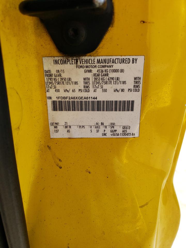 2016 Ford F250 Super Duty VIN: 1FDBF2A6XGEA61144 Lot: 59483814