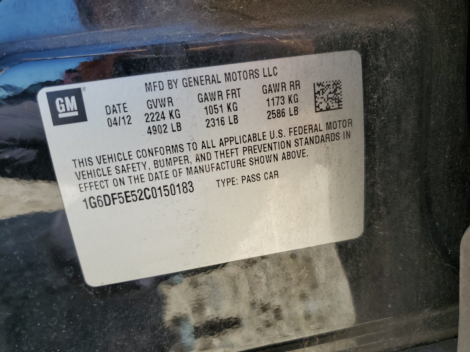 1G6DF5E52C0150183 2012 Cadillac Cts Luxury Collection