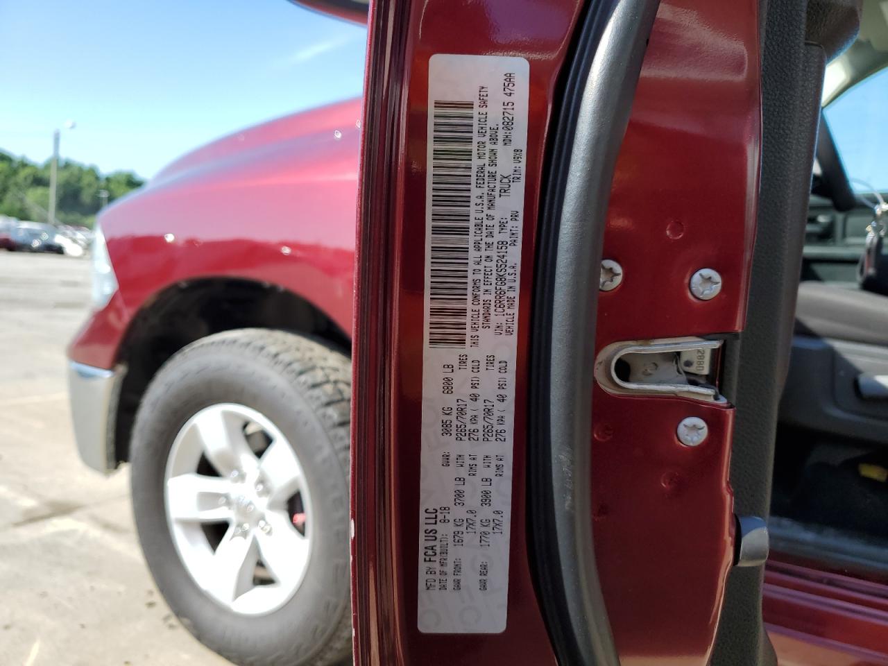 2019 Ram 1500 Classic Tradesman VIN: 1C6RR6FG8KS524158 Lot: 58389844