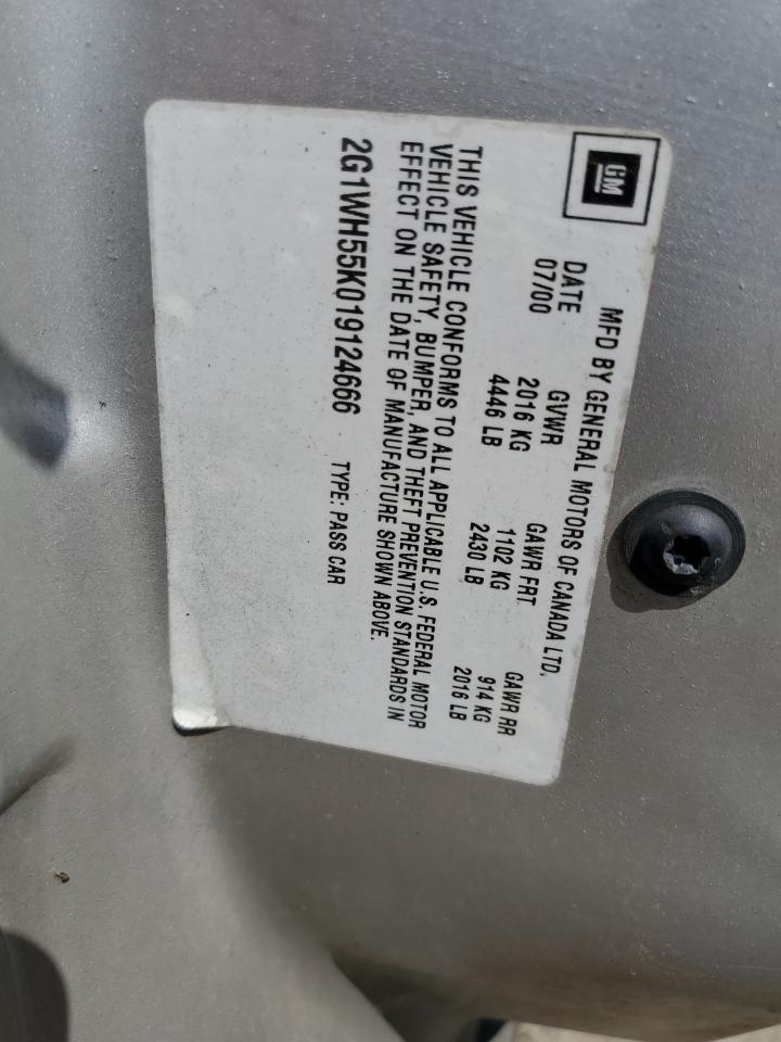 2001 Chevrolet Impala Ls VIN: 2G1WH55K019124666 Lot: 58167024