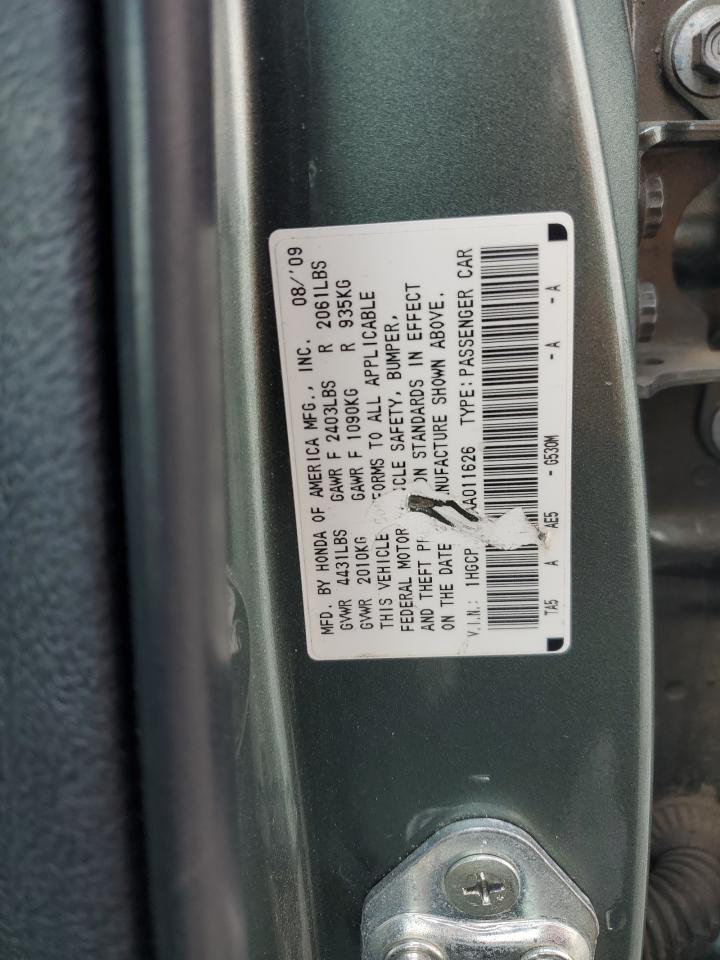 1HGCP2F89AA011626 2010 Honda Accord Exl