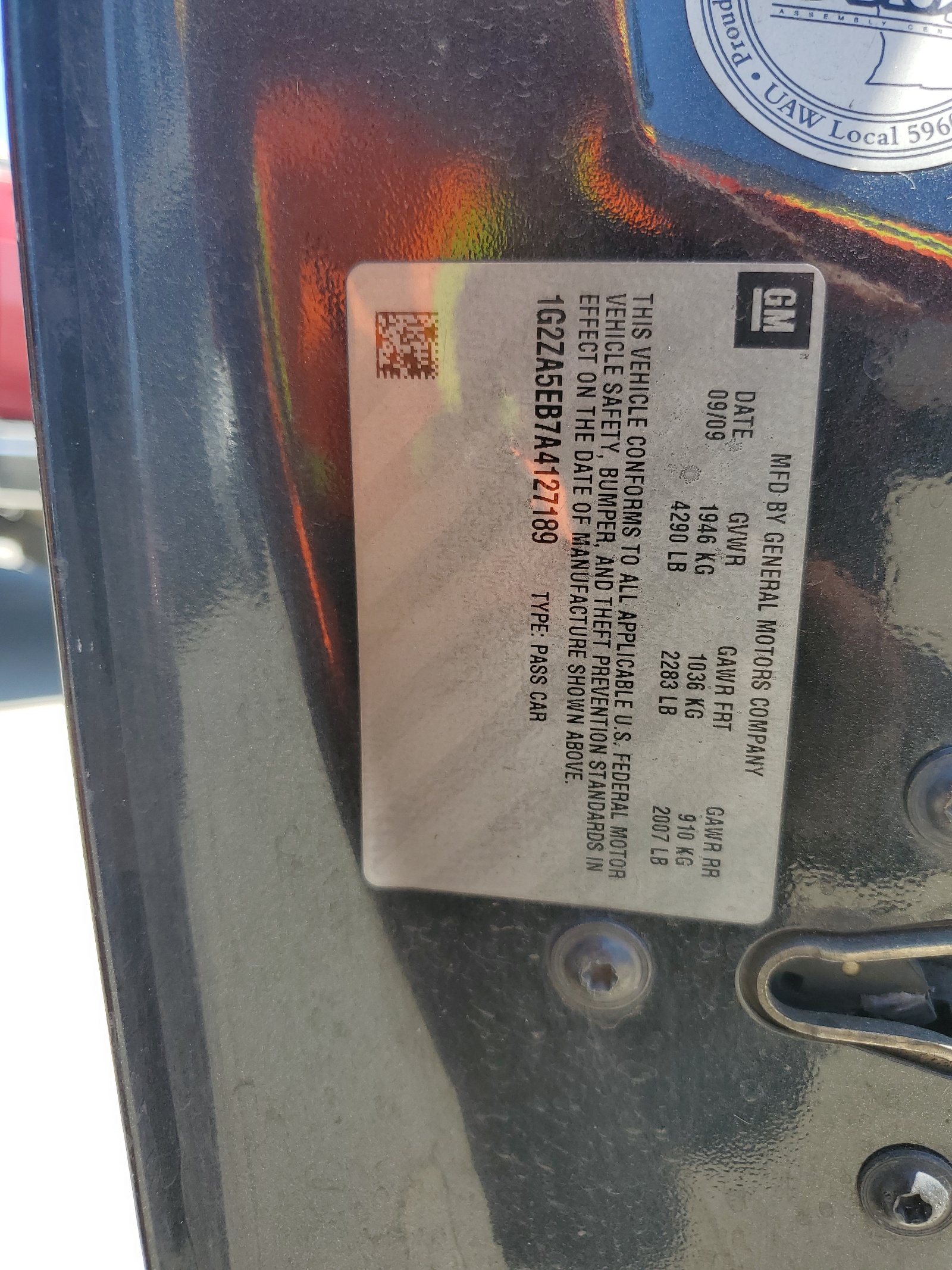 1G2ZA5EB7A4127189 2010 Pontiac G6