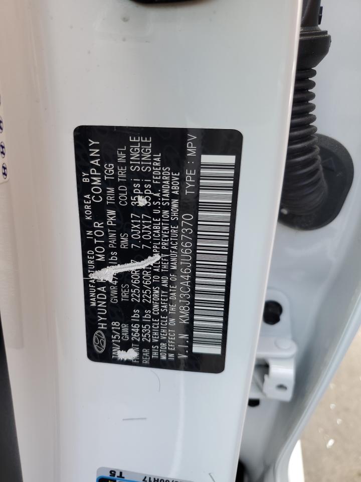 2018 Hyundai Tucson Sel VIN: KM8J3CA46JU667370 Lot: 58014324