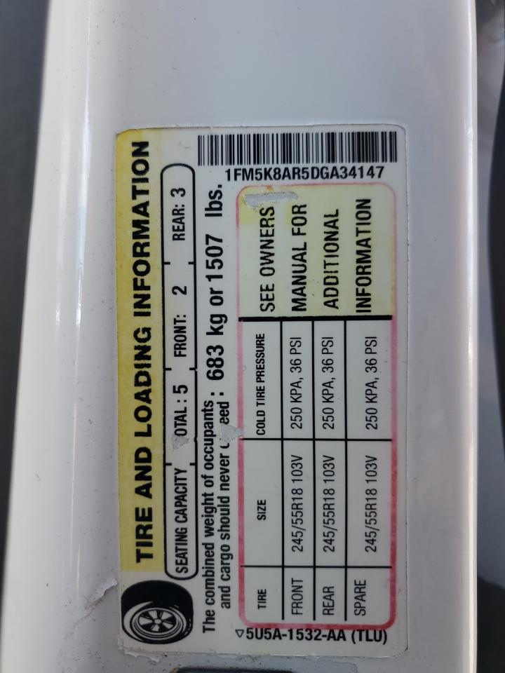 2013 Ford Explorer Police Interceptor VIN: 1FM5K8AR5DGA34147 Lot: 60287214