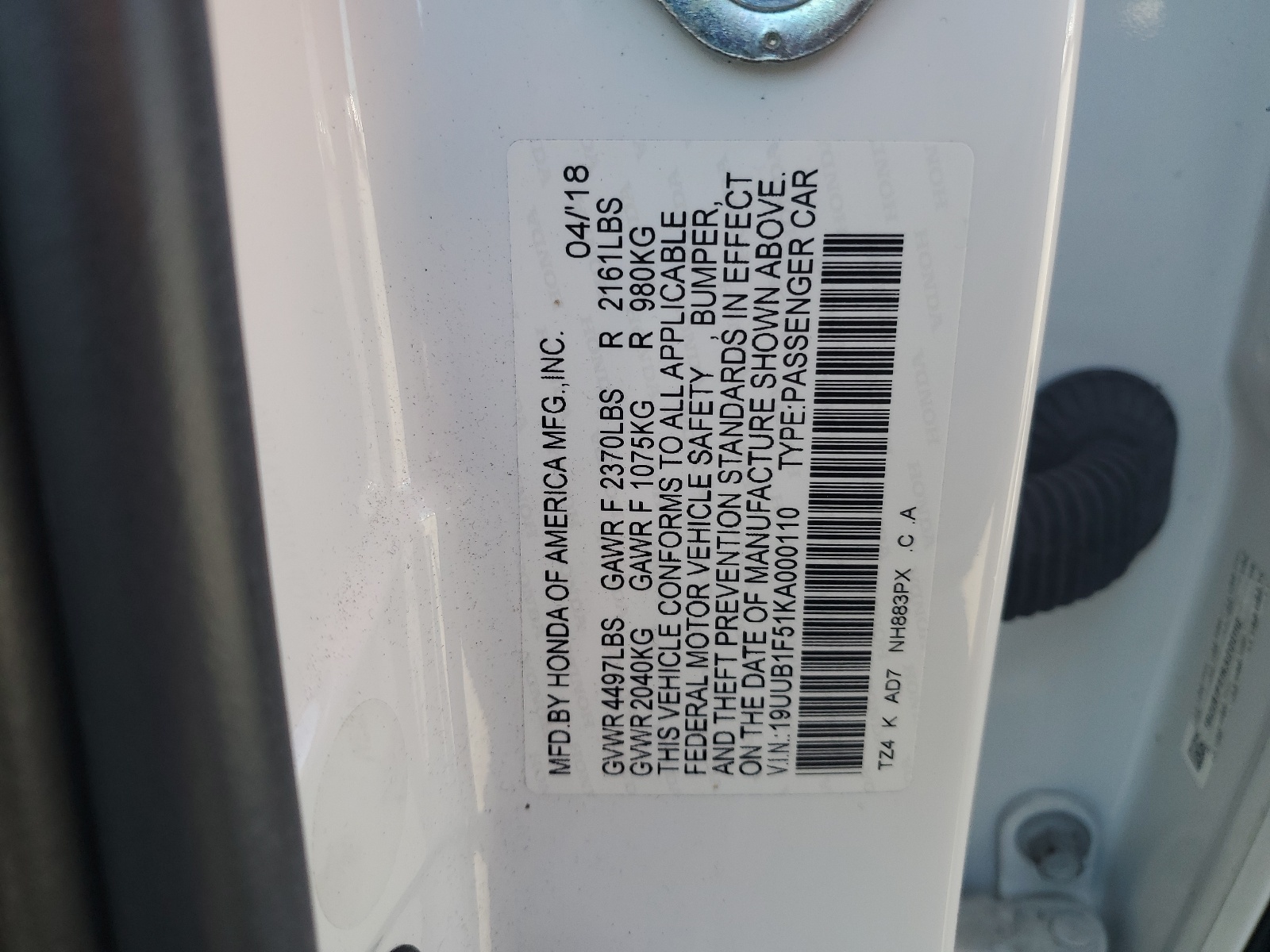 19UUB1F51KA000110 2019 Acura Tlx Technology