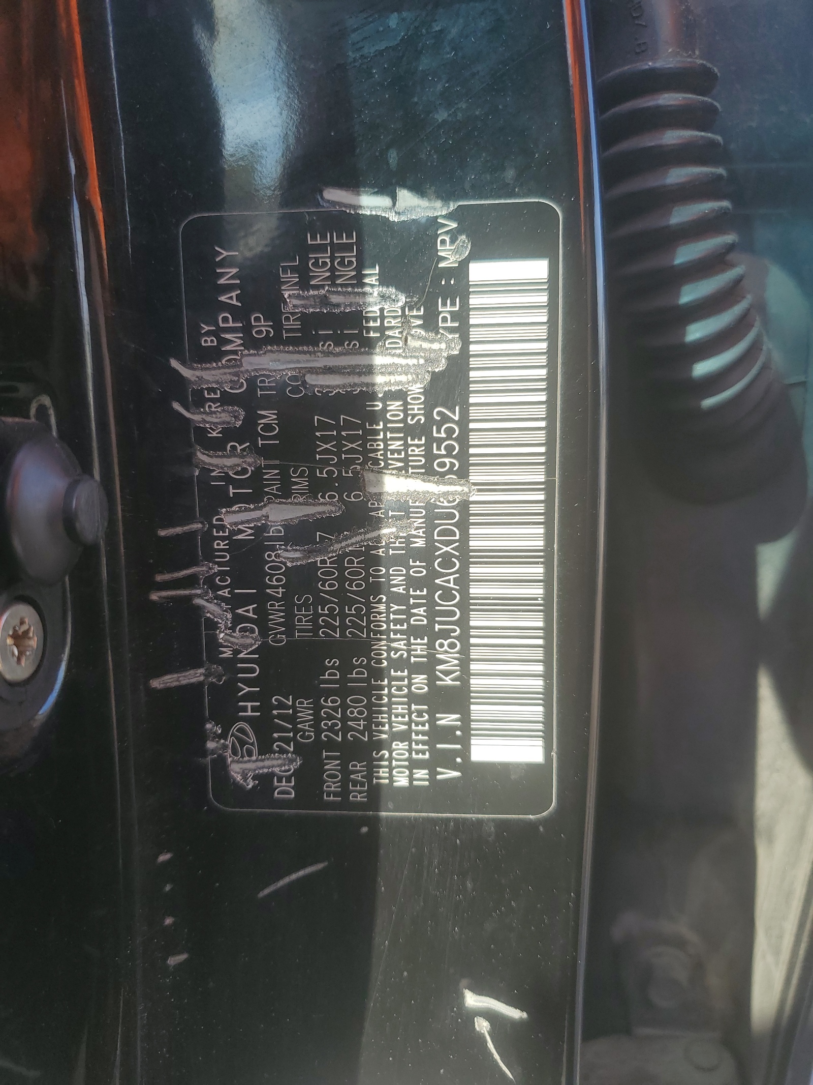 KM8JUCACXDU669552 2013 Hyundai Tucson Gls