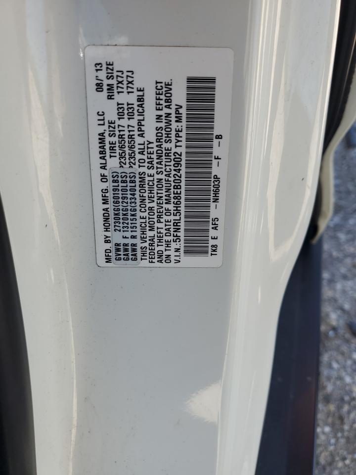 5FNRL5H68EB024902 2014 Honda Odyssey Exl