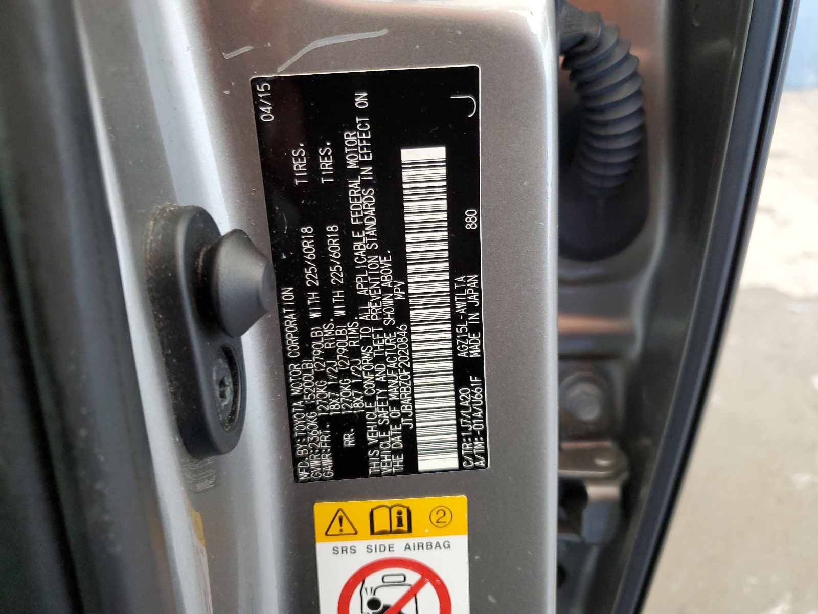 JTJBARBZ0F2020846 2015 Lexus Nx 200T