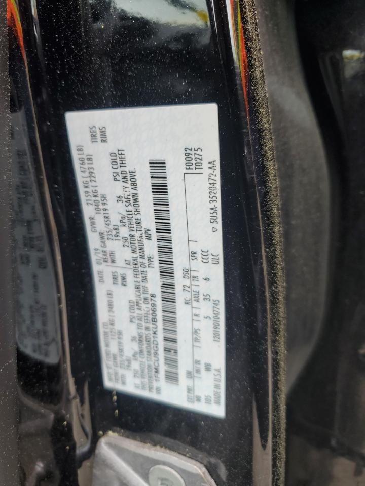 1FMCU9GD1KUB06978 2019 Ford Escape Se