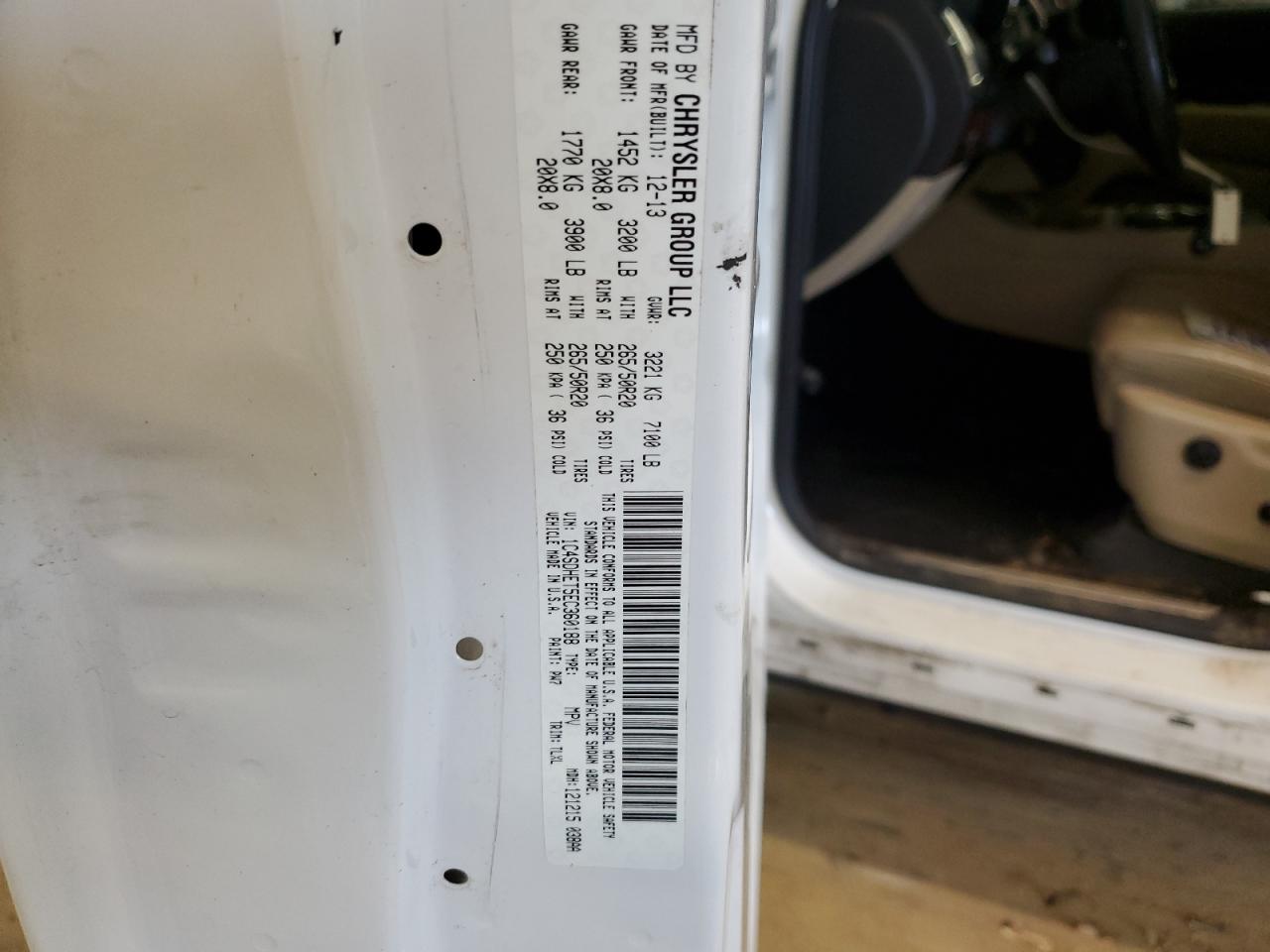 2014 Dodge Durango Citadel VIN: 1C4SDHET5EC360188 Lot: 60404214