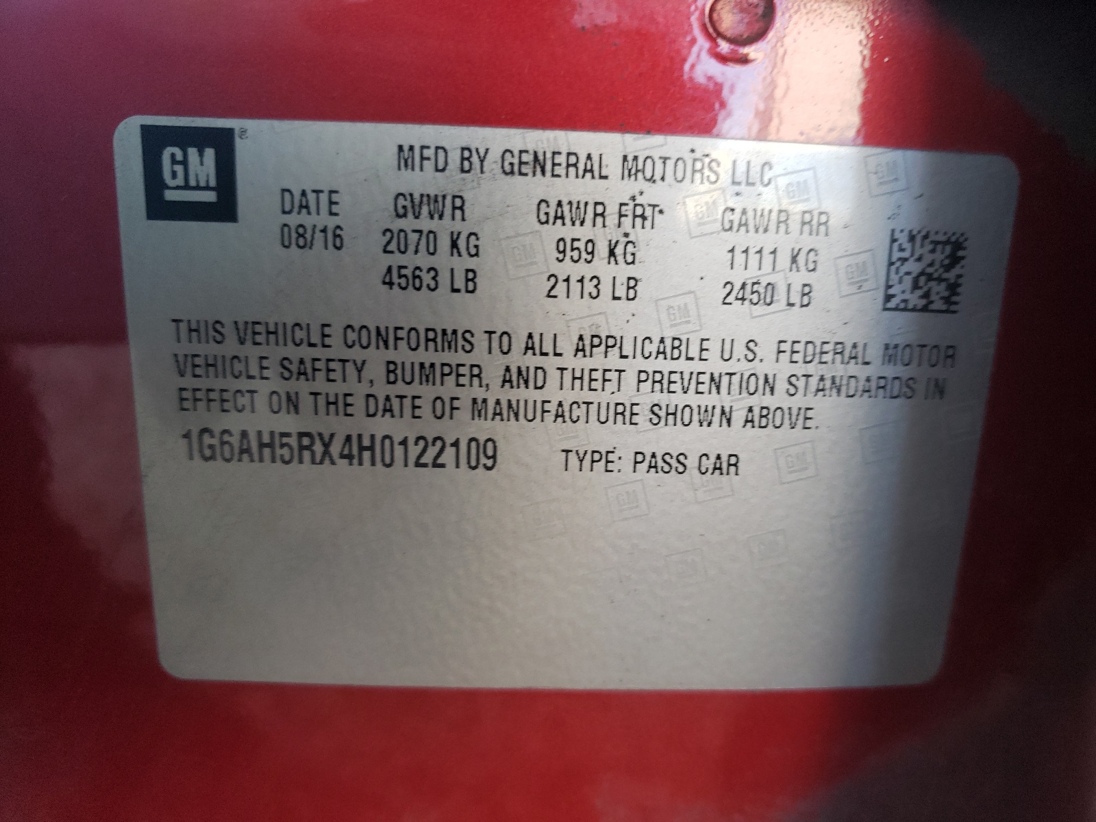 1G6AH5RX4H0122109 2017 Cadillac Ats Luxury