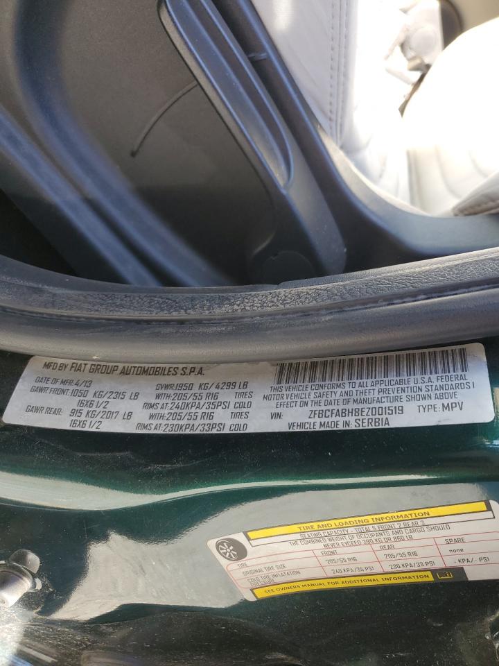 2014 Fiat 500L Easy VIN: ZFBCFABH8EZ001519 Lot: 60490254