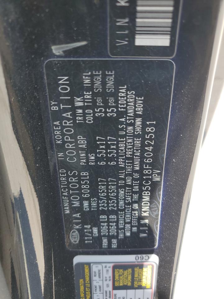 KNDMB5C18F6042581 2015 Kia Sedona Lx