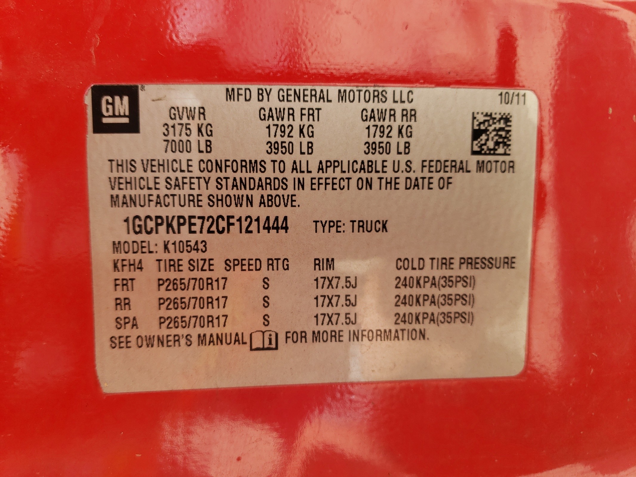 1GCPKPE72CF121444 2012 Chevrolet Silverado K1500