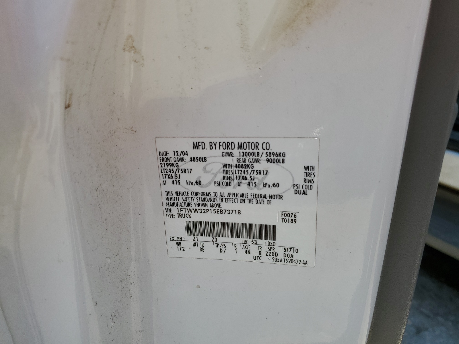 1FTWW32P15EB73718 2005 Ford F350 Super Duty