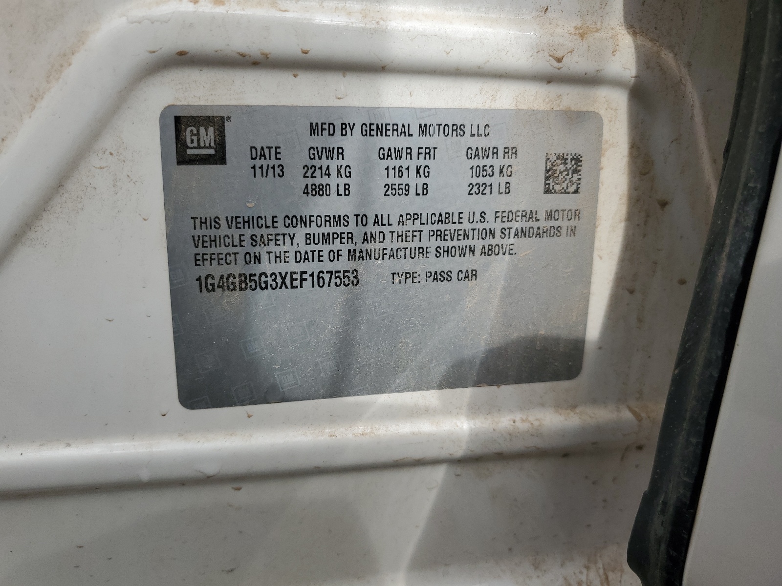 1G4GB5G3XEF167553 2014 Buick Lacrosse