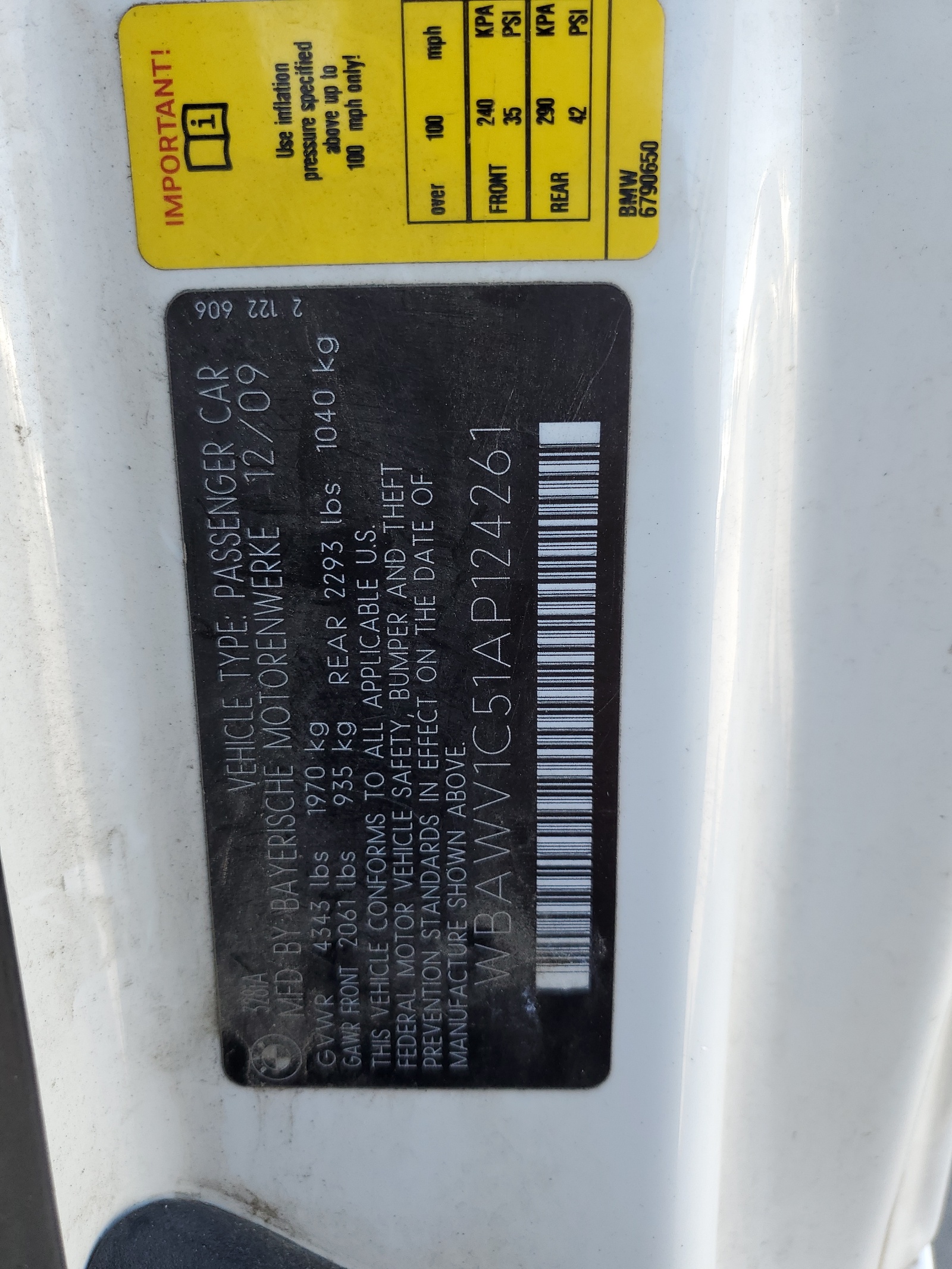 WBAWV1C51AP124261 2010 BMW 328 I Sulev