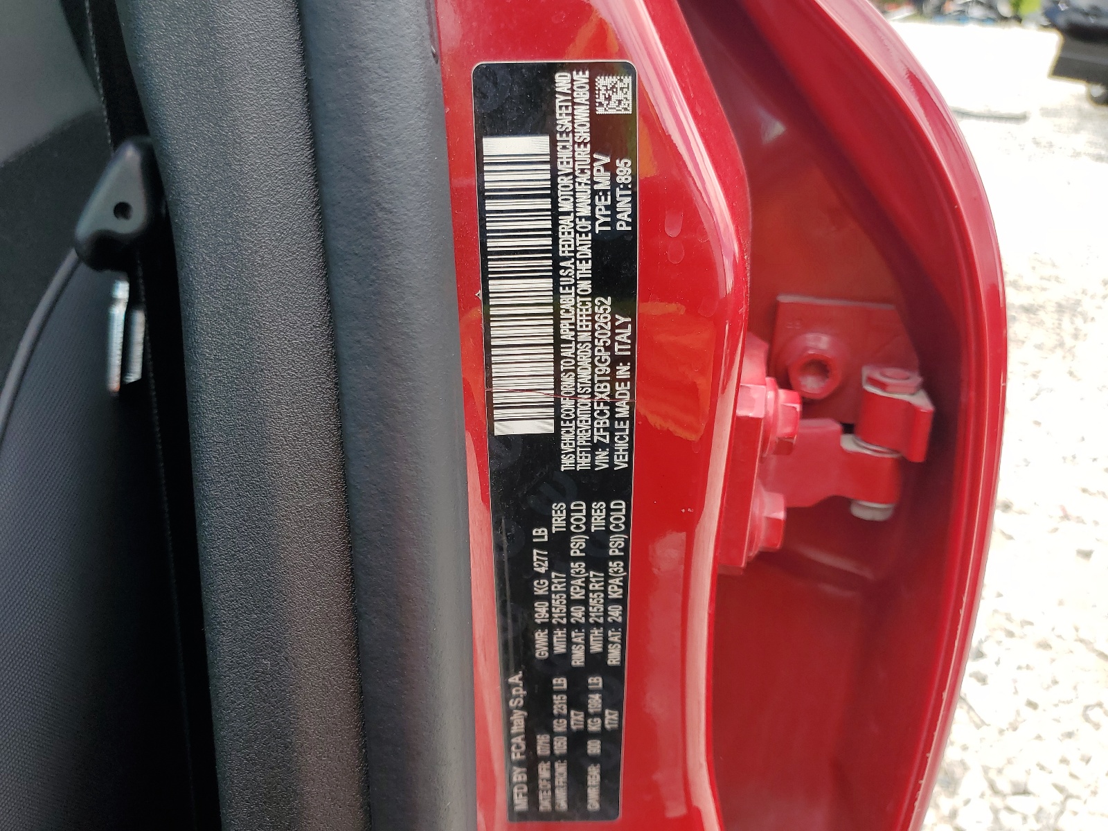 ZFBCFXBT9GP502652 2016 Fiat 500X Easy